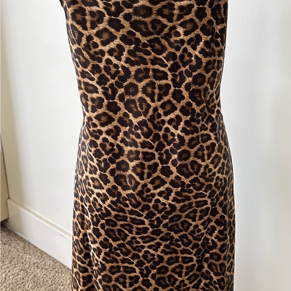 Michael Kors leopard satin silky slip dress pinup party evening worn once - Picture 7 of 9